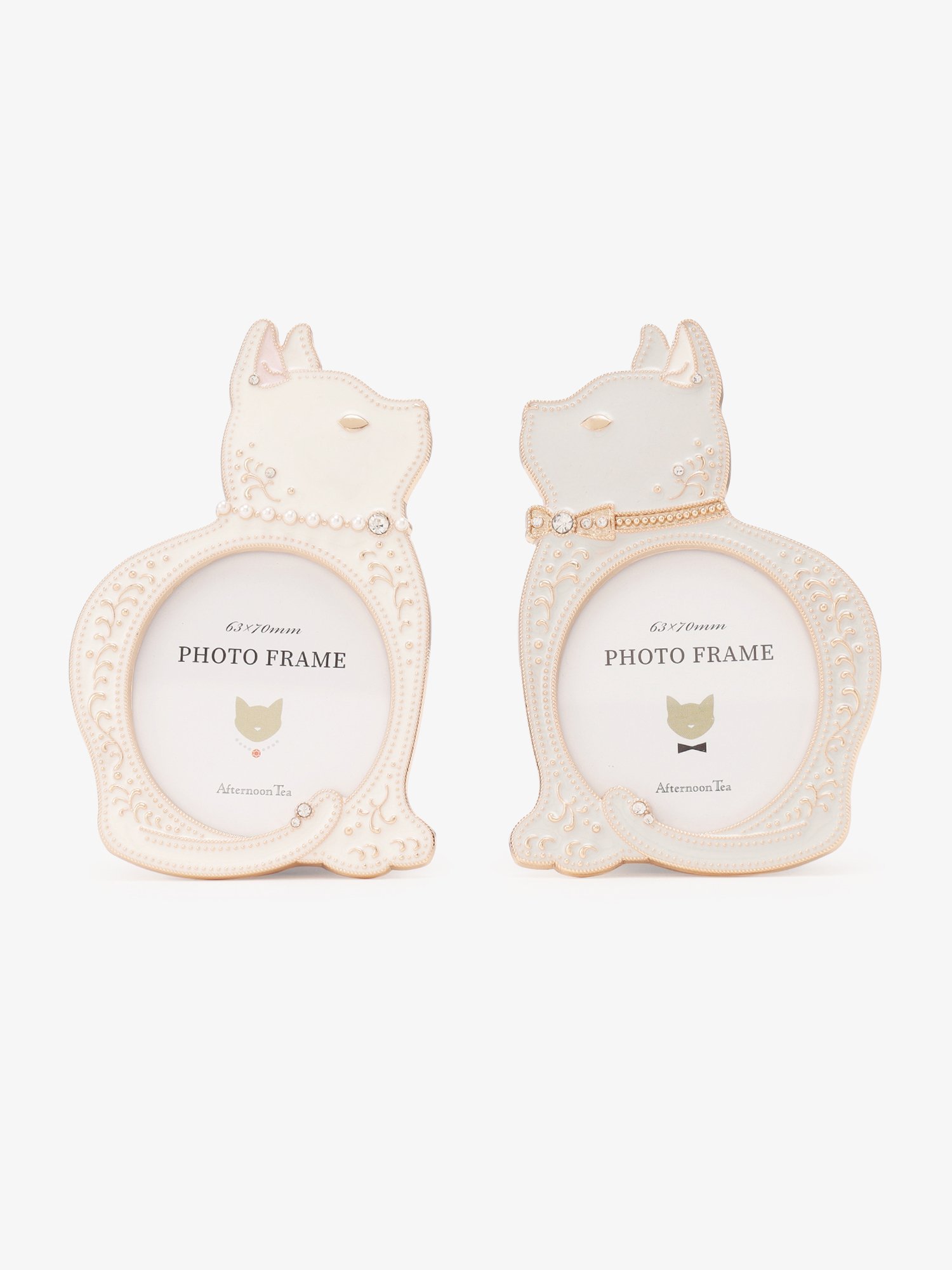 Afternoon Tea LIVING キャットダイカットペアフォトフレーム アフタヌーンティー・リビング インテリア・生活雑貨 その他のインテリア・生活雑貨...