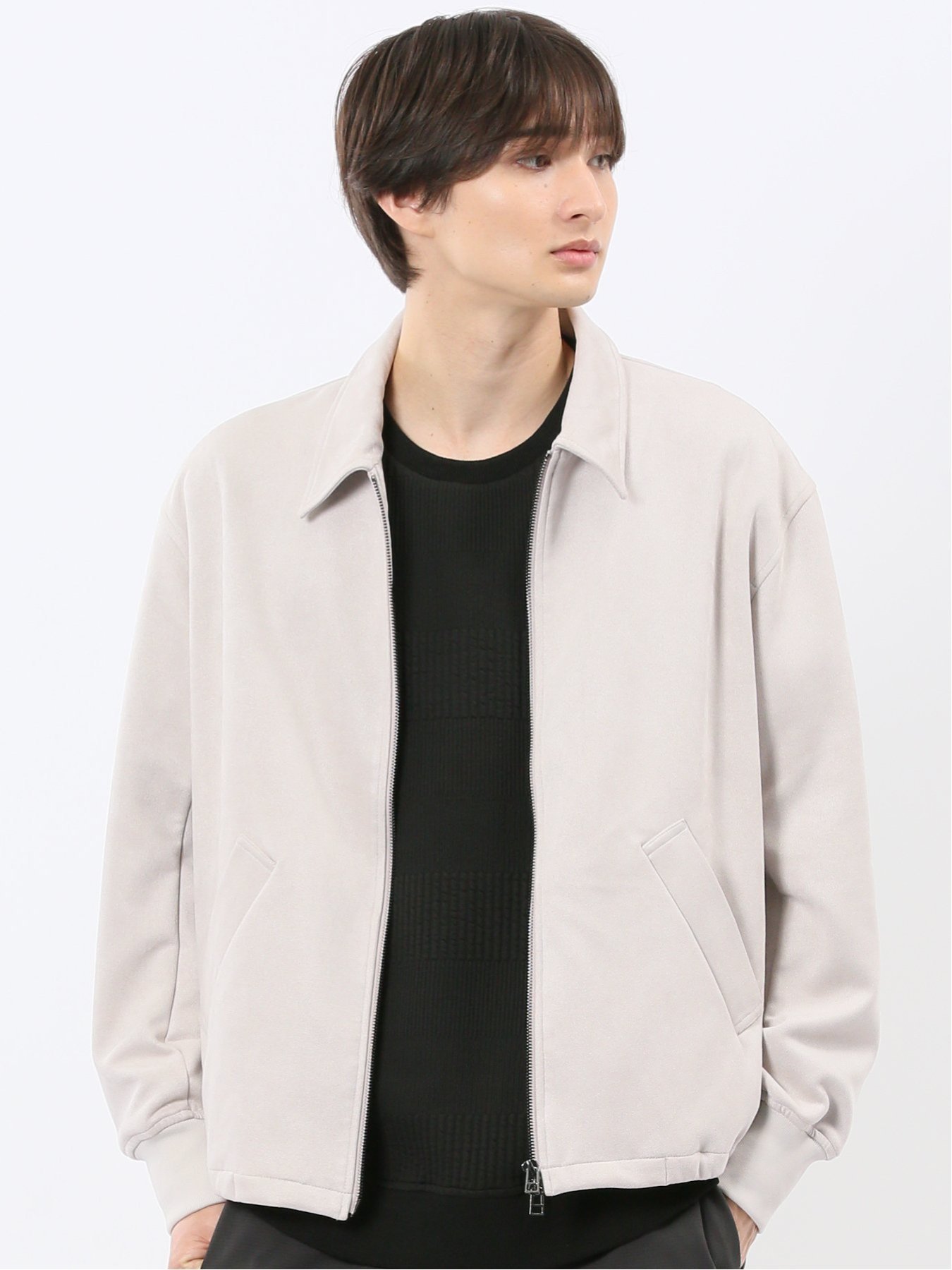 【SALE／10%OFF】m.f.editorial ストレッチ起毛 ハリントンジャケット タカキュー トップス その他のトップス グレー【送料無料】