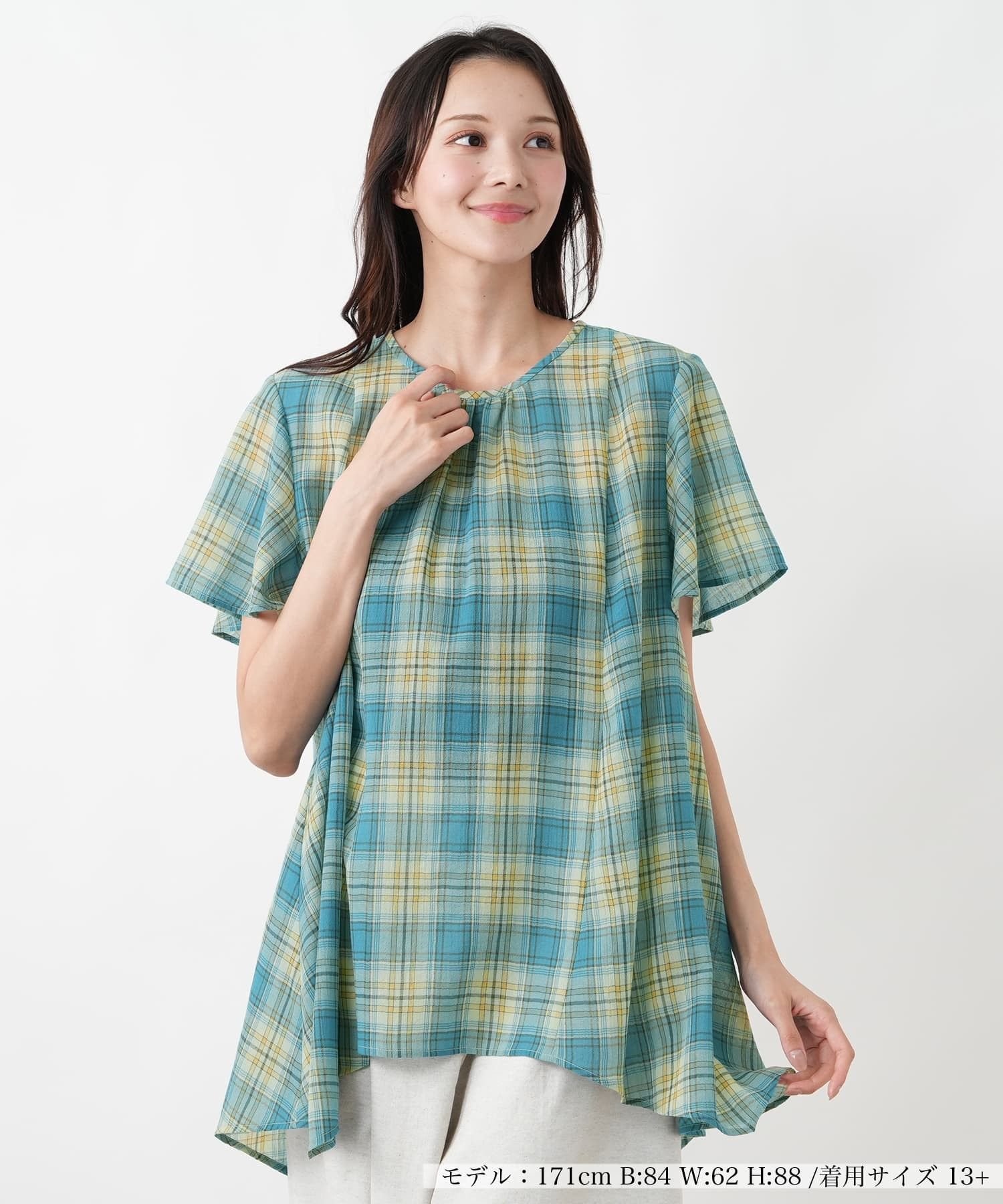 Leilian PLUS HOUSE ブラウス【Leilian WHITE LABEL】 レリアン プラスハウス トップス シャツ・ブラウス ホワイト パープル