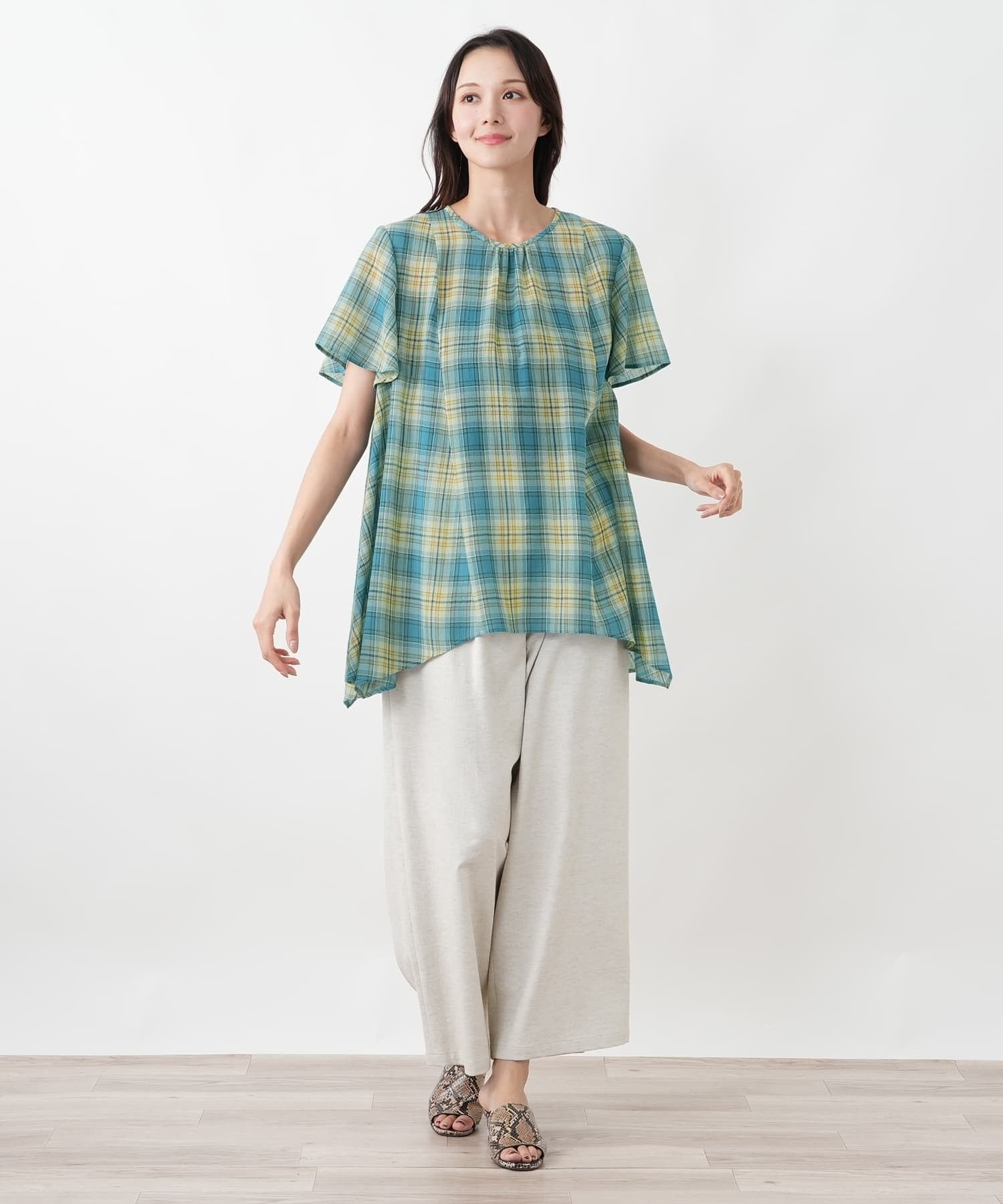Leilian PLUS HOUSE ブラウス【Leilian WHITE LABEL】 レリアン プラスハウス トップス シャツ・ブラウス ホワイト パープル