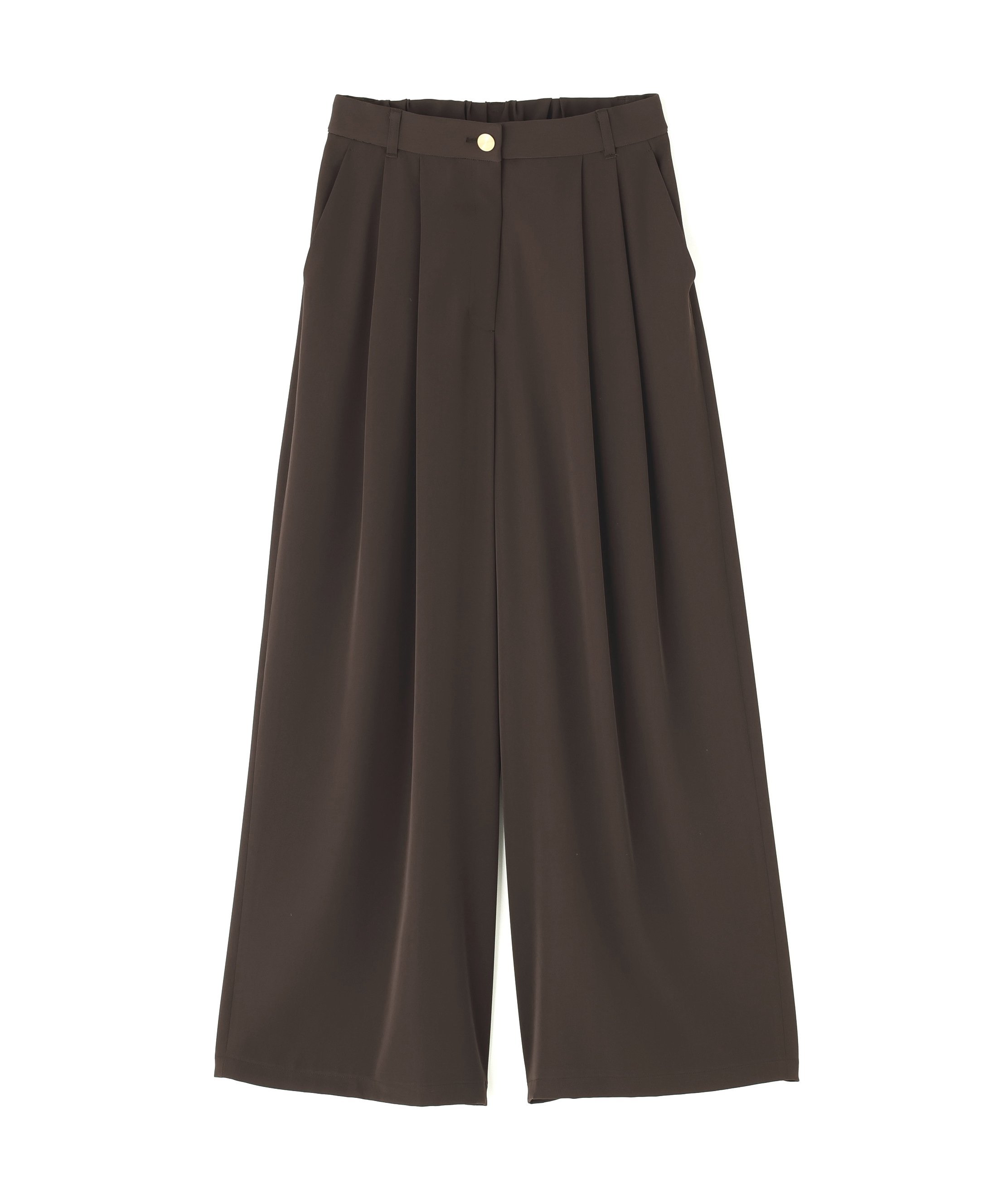 NATURAL BEAUTY BASIC ボリュームフレアワイドパンツ ナチュラルビューティベーシック パンツ その他のパンツ グレー ブラウン