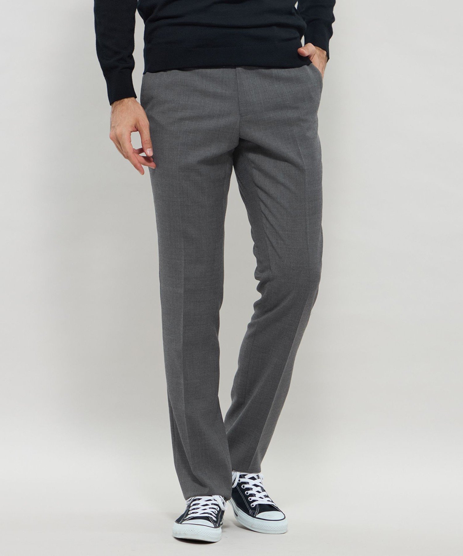 【Adjustable Fit】ストレッチミルドスラックス マッキントッシュ ロンドン パンツ スラックス・ドレスパンツ ネイビー ブラウン グレー