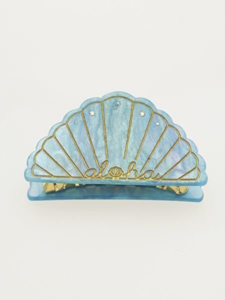 Kahiko シェルバンスクリップ アミナコレクション ヘアアクセサリー バレッタ・ヘアクリップ・ヘアピン ブルー ホワイト グレーのサムネイル