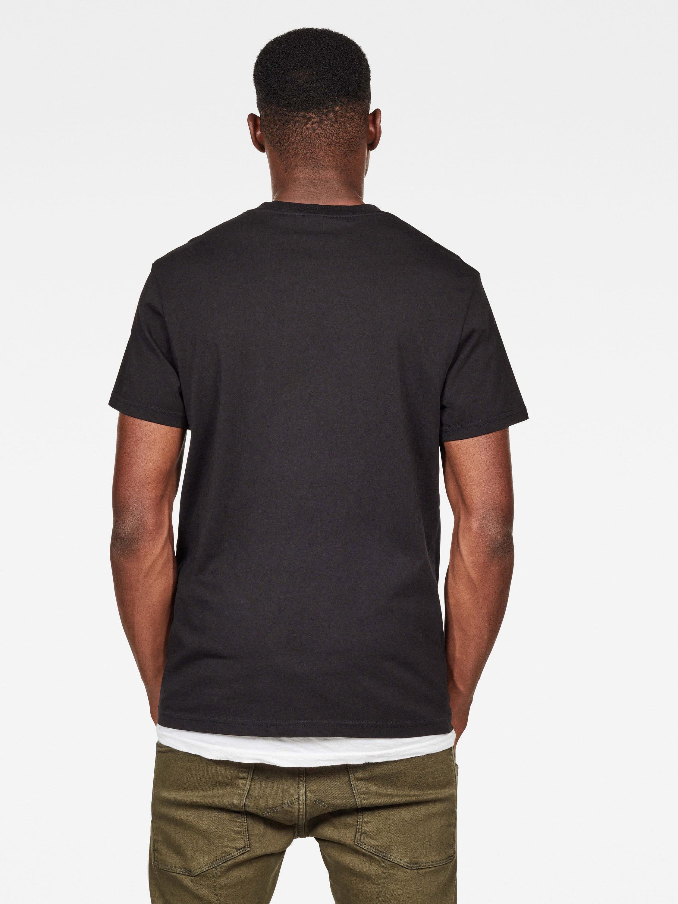 【公式ショップ】Graphic 8 T-Shirt/クラシックブランドロゴTシャツ ジースターロゥ トップス カットソー・Tシャツ ブラック