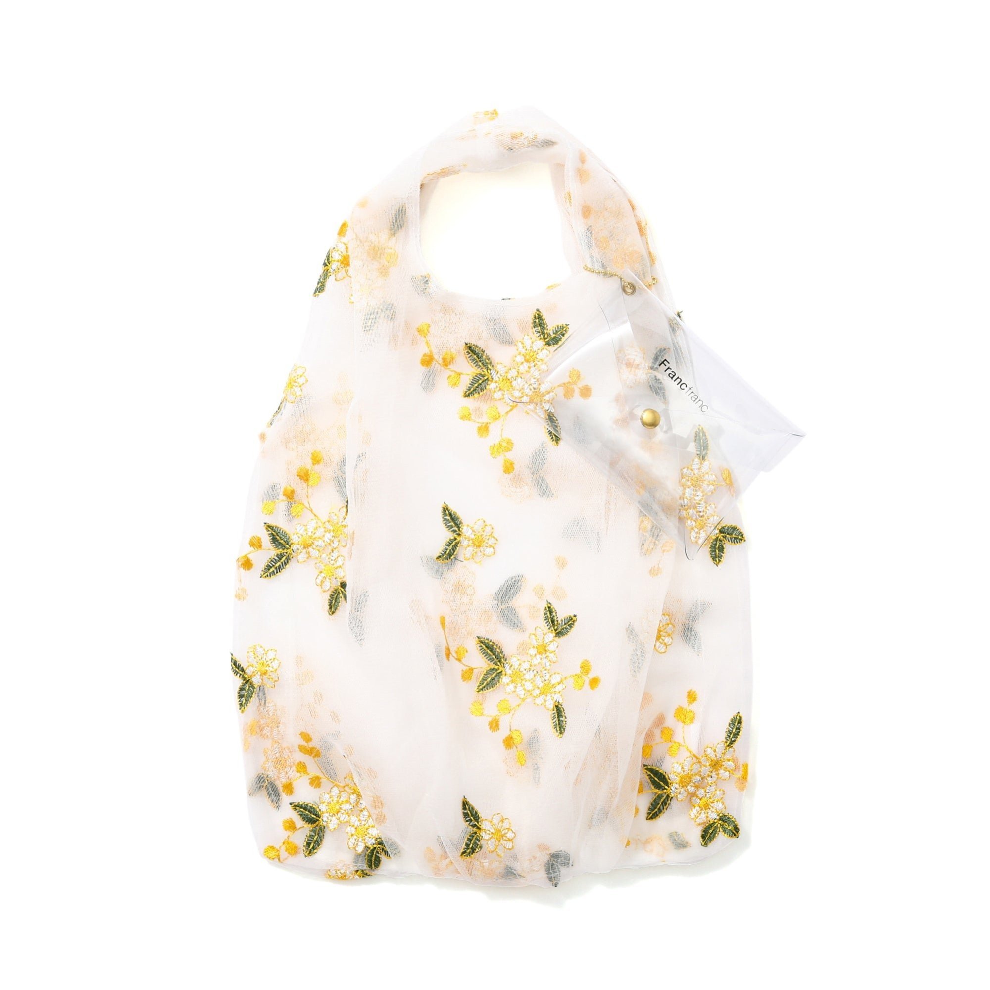 チュールバッグ イエロー×ホワイト
