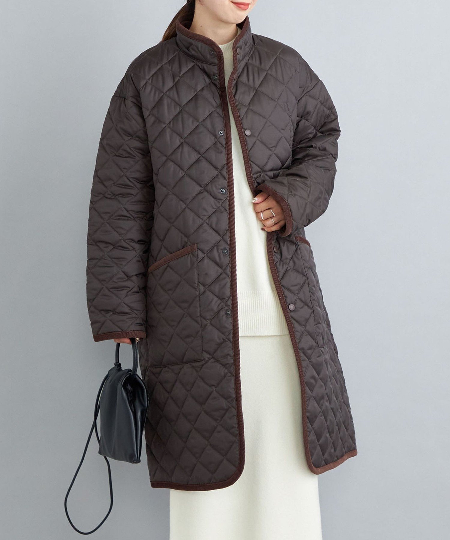 【SALE／30%OFF】SHIPS WOMEN 【SHIPS別注】LAVENHAM: MICKFIELD COAT シップス ジャケット・アウター その他のジャケット・アウター ブラウン ブラック【送料無料】