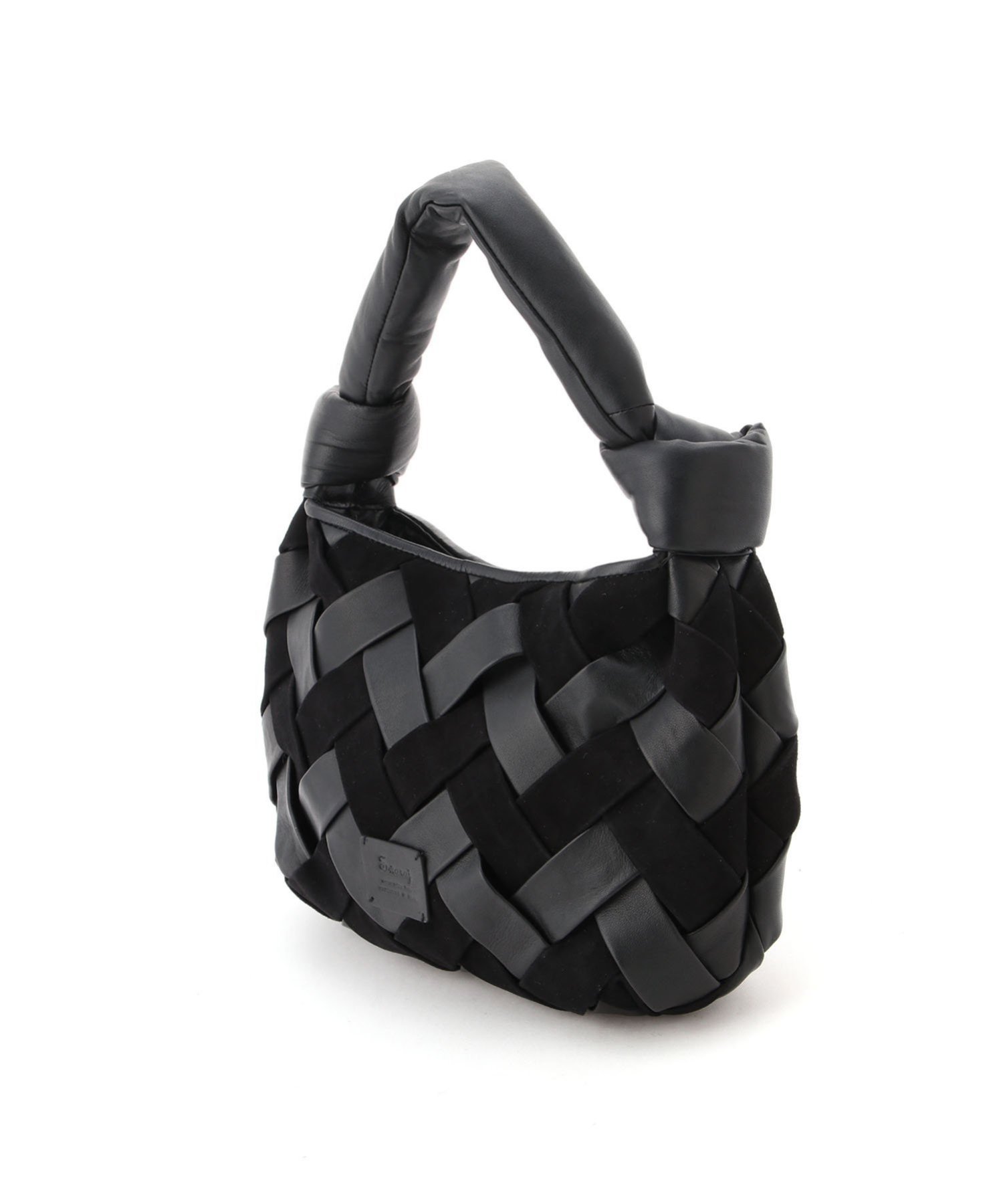 Swaraj Swaraj/手編みのレザーベルトBAG スワラージ バッグ トートバッグ ブラウン ブラック