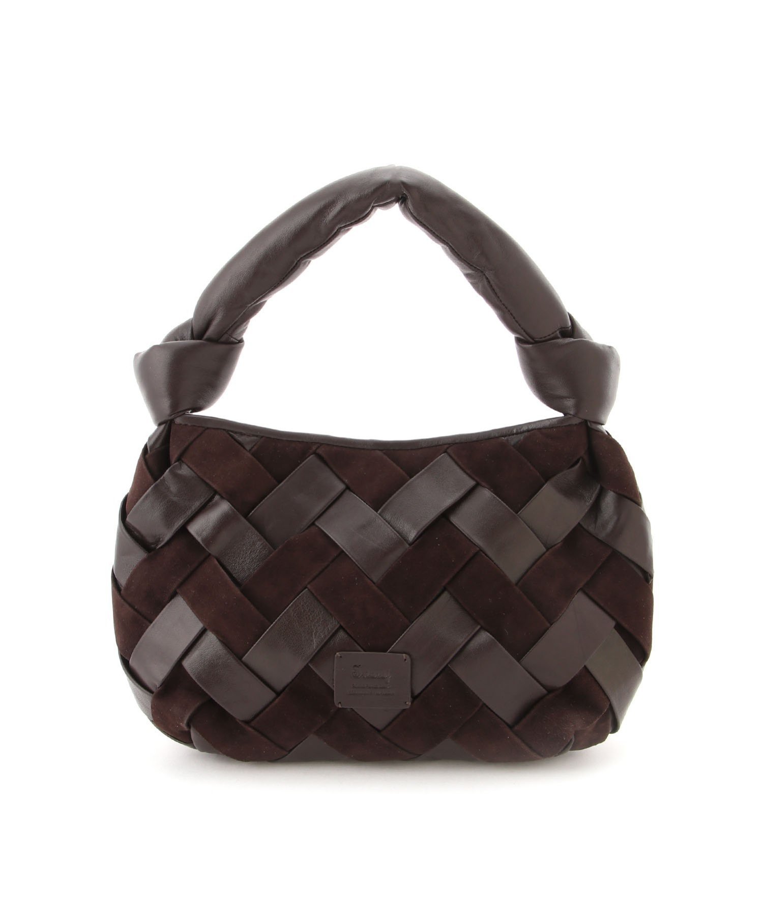 Swaraj Swaraj/手編みのレザーベルトBAG スワラージ バッグ トートバッグ ブラウン ブラック