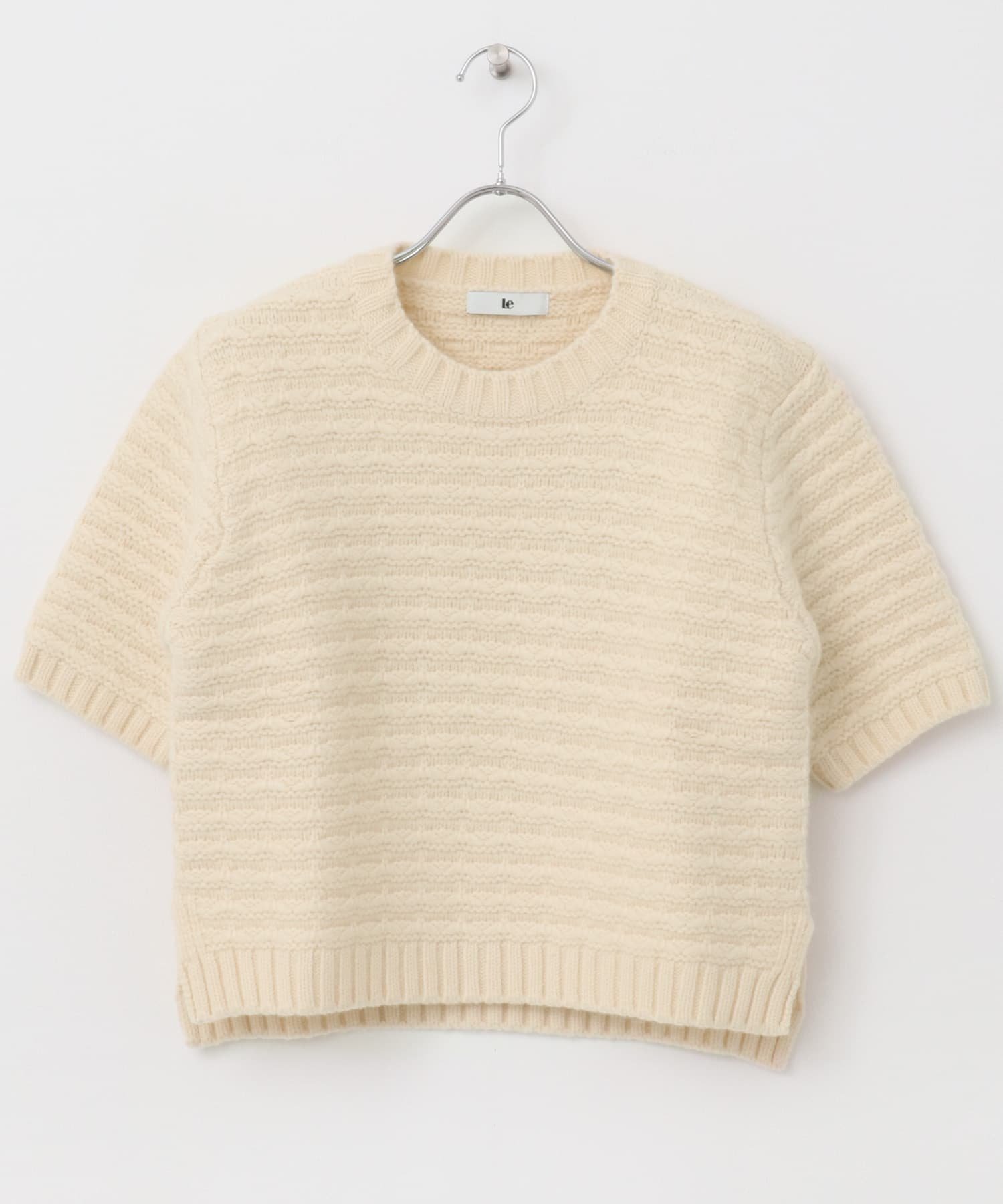 【SALE／50%OFF】URBAN RESEARCH ROSSO le TEXTURED KNIT SHORT-SLEEVE アーバンリサーチロッソ トップス ニット【送料無料】