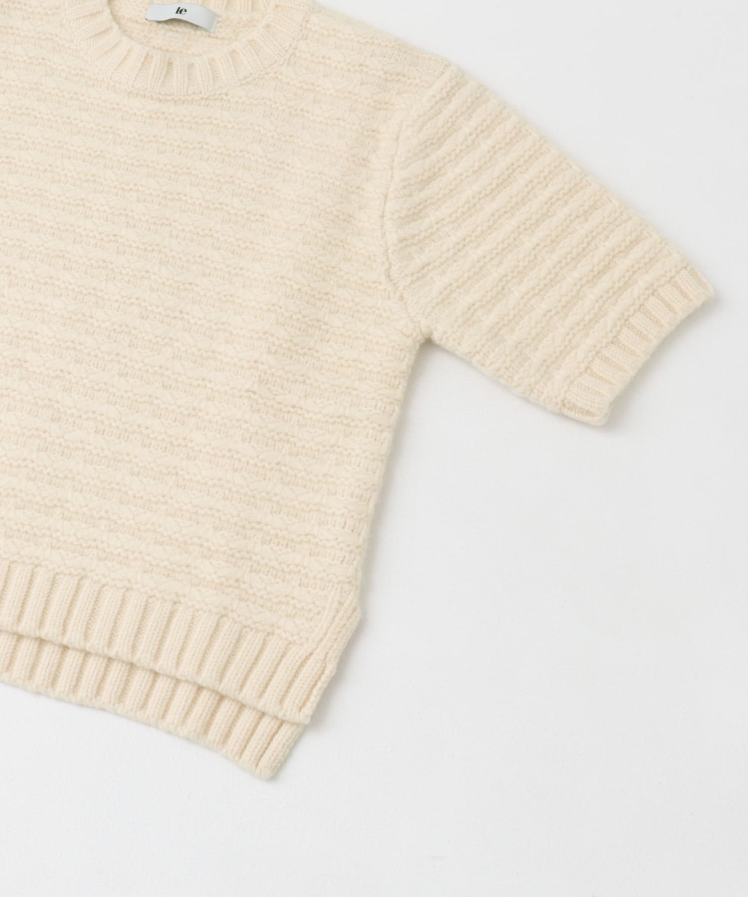 【SALE／50%OFF】URBAN RESEARCH ROSSO le TEXTURED KNIT SHORT-SLEEVE アーバンリサーチロッソ トップス ニット【送料無料】