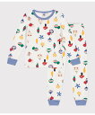 【SALE/10%OFF】PETIT BATEAU スウェット長袖パジャマ プチバトー インナー・ルームウェア パジャマ【送料無料】