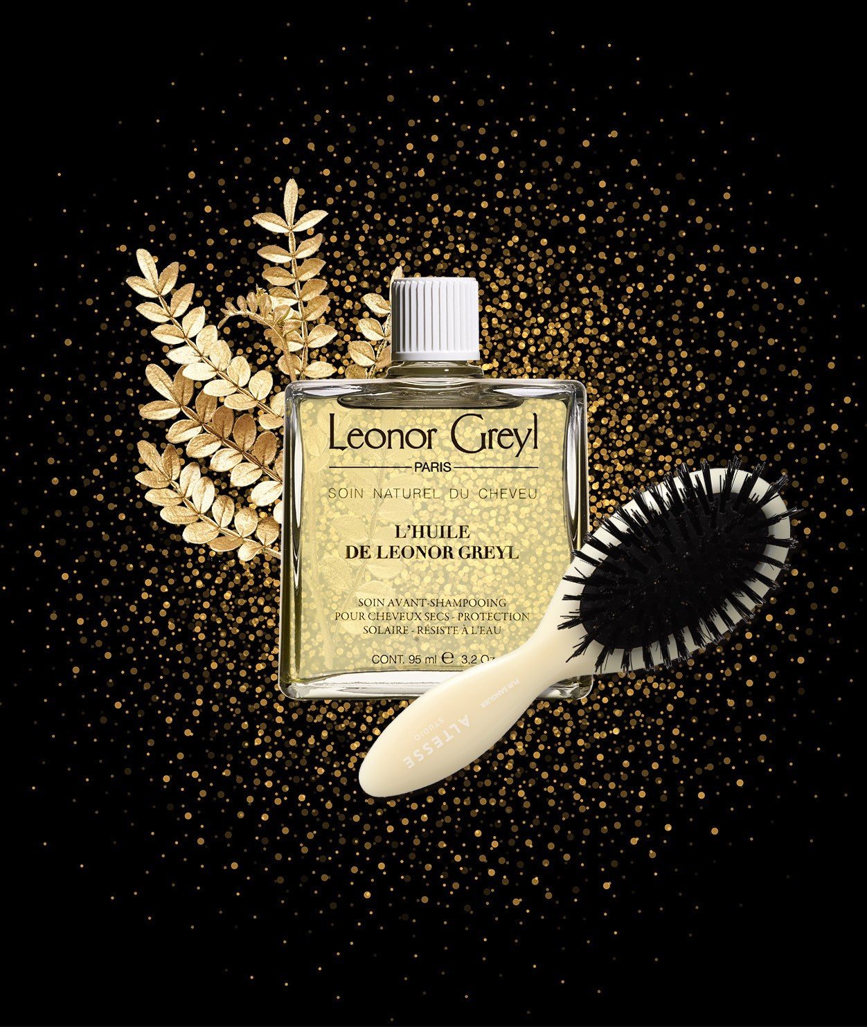 Leonor Greyl 【ユイルレオノールグレユ】&【alltesseヘアブラシ】スペシャルセット レオノールグレユ コフレ・キット・セット コフレ・コスメキット・ギフトセット レッド【送料無料】