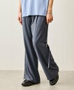 【SALE/50%OFF】JUNRED ニーベルテッドワイドフレアパンツ ジュンレッド パンツ スラックス・ドレスパンツ グレー ブラック【送料無料】