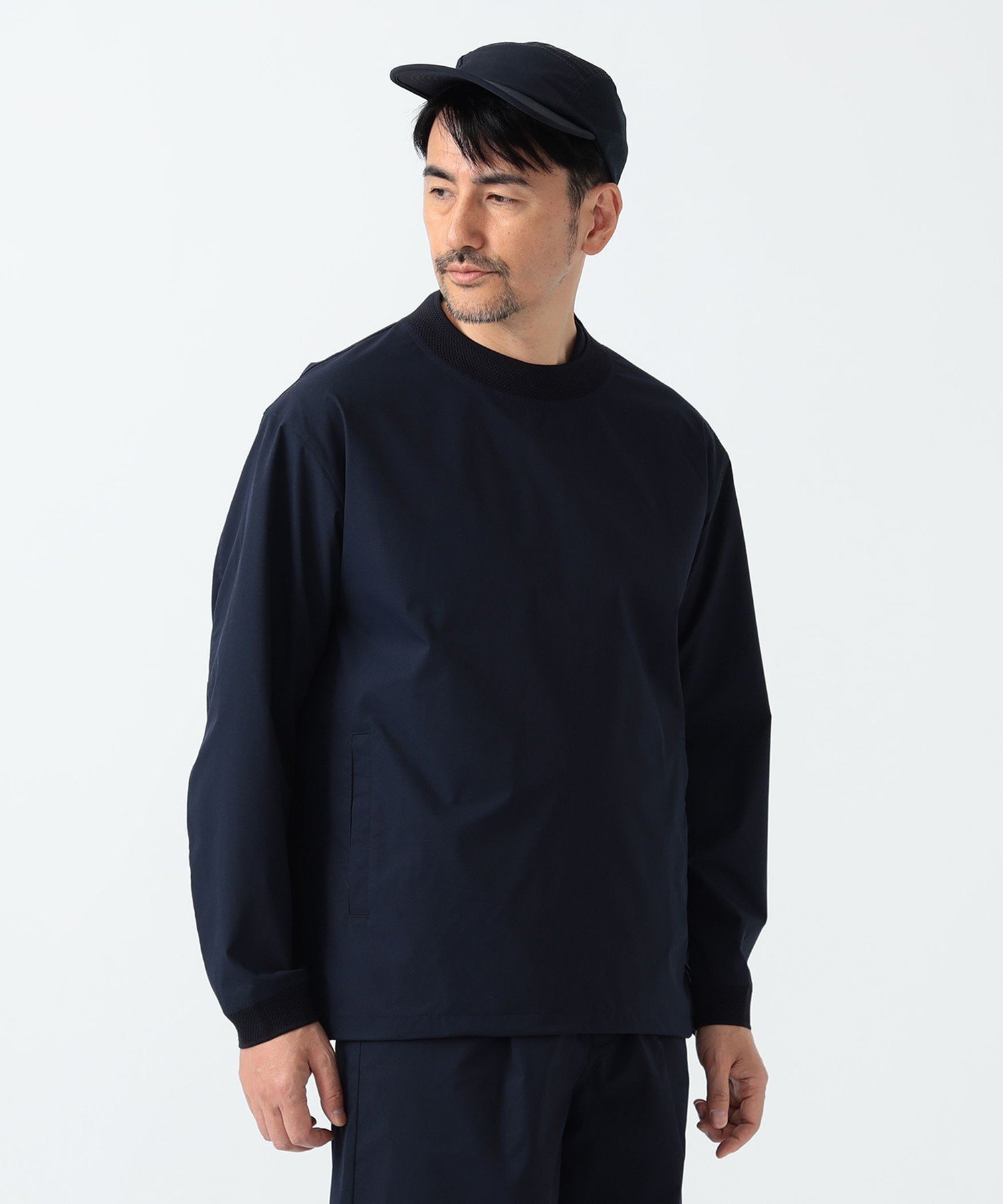 【SALE／30%OFF】BEAMS GOLF PURPLE LABEL B.G.THREE / ALL-TIME クルーネック プルオーバー ビームス ゴルフ ジャケット・アウター ブルゾン・ジャンパー ネイビー ブラック【送料無料】