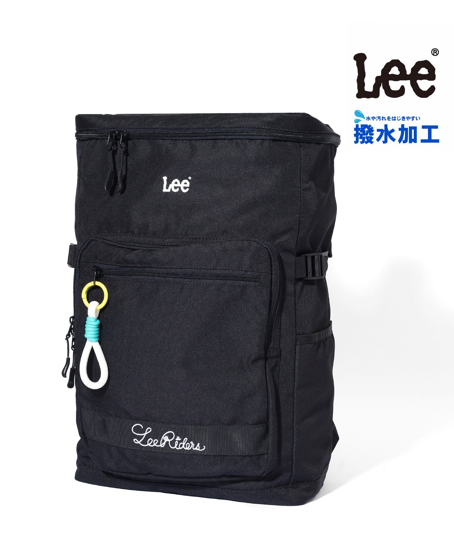【SALE／1%OFF】Lee Lee リー リュック バックパック デイパック ボックス型 大容量 ポケット 撥水 通勤 通学 マルカワ バッグ リュック・バックパック ブラック【送料無料】