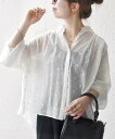 SHIPS any SHIPS any:<手洗い可能>シアー ドット レギュラーカラー ギャザー シャツ シップス トップス シャツ・ブラウス ホワイト ブラウン ブラック【送料無料】
