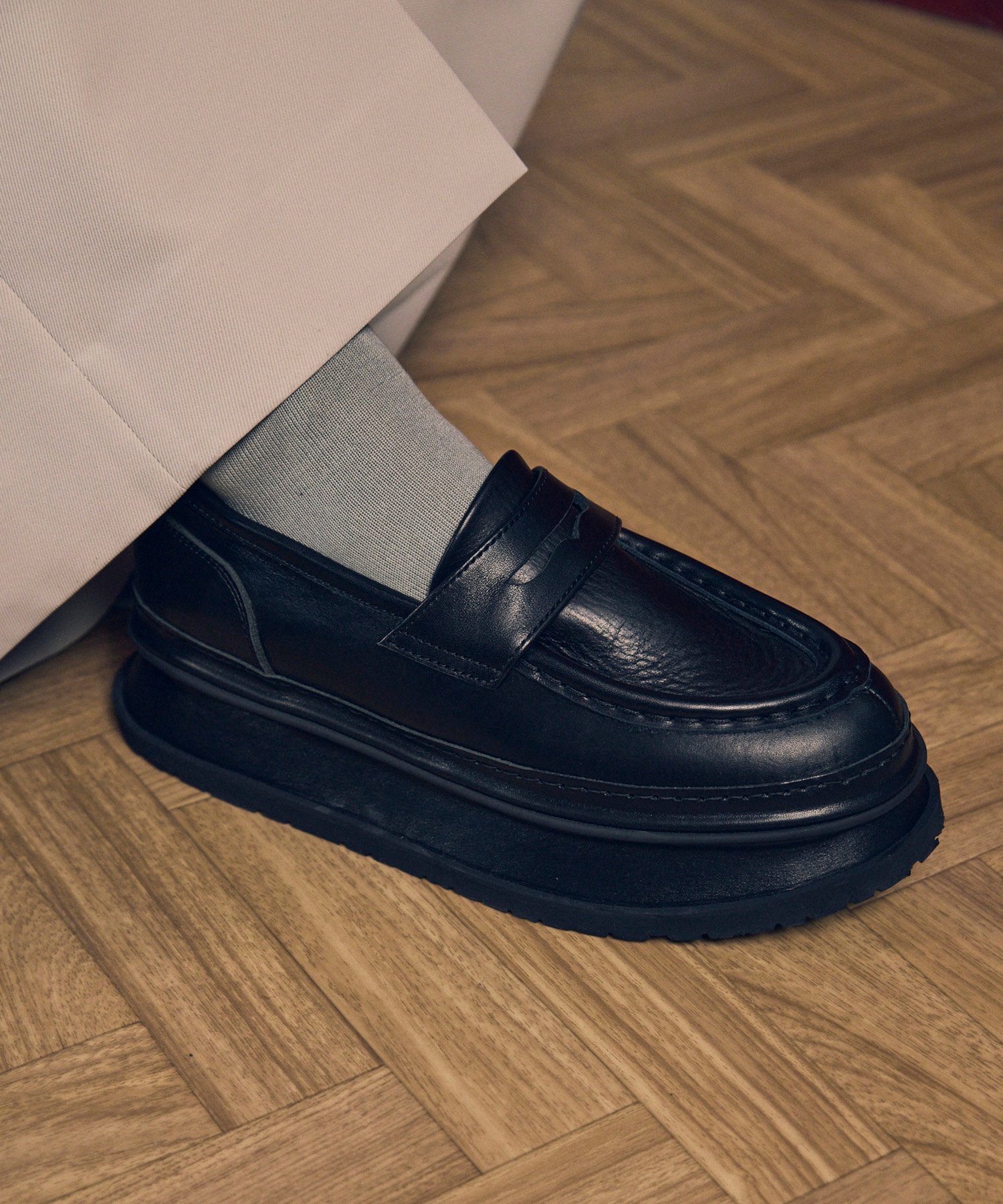 MAISON SPECIAL Vibram Build Sole Loafer メゾンスペシャル シューズ・靴 ローファー ブラック【送料無料】