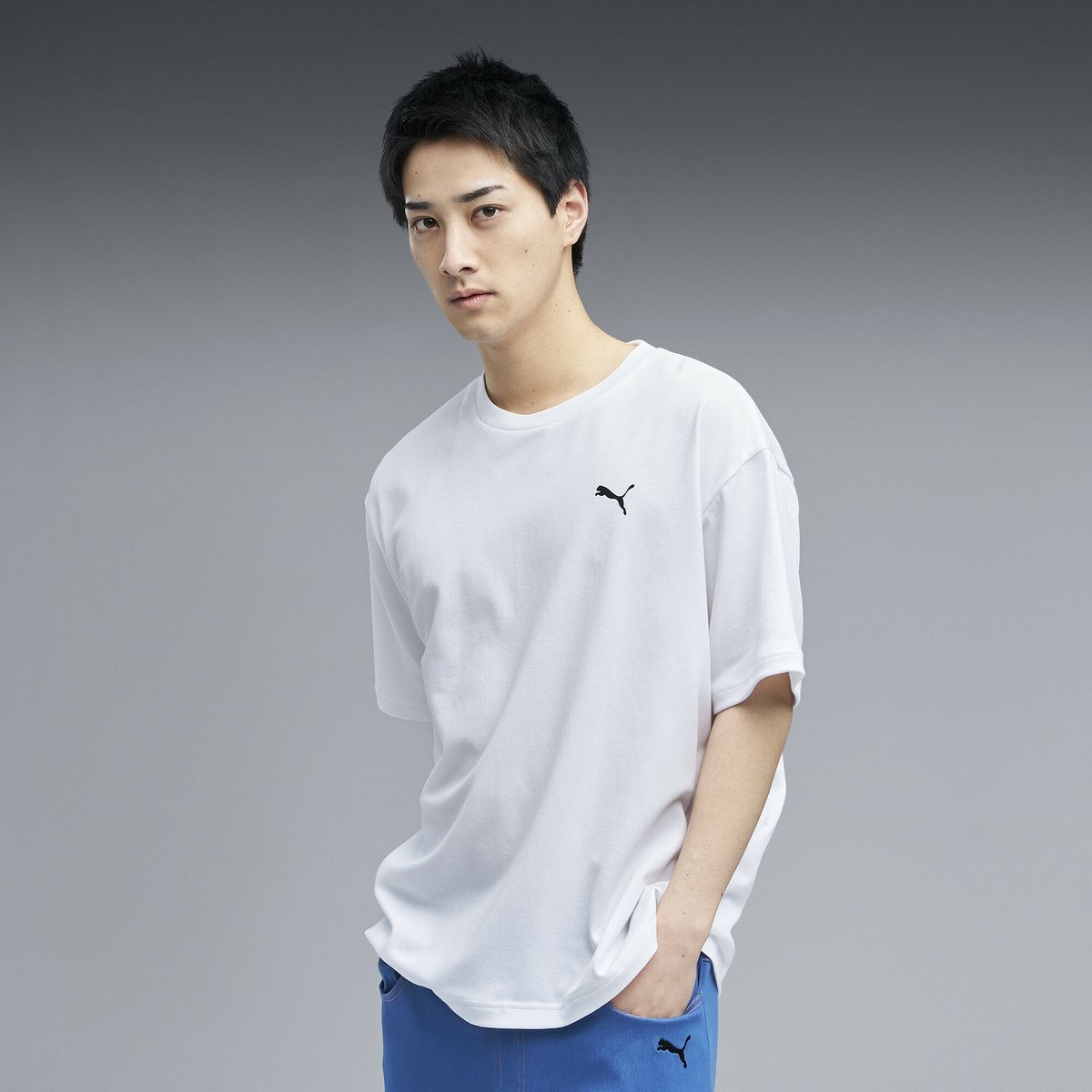 PUMA メンズ ESS エレベーテッド MX カモ バック プリント 半袖 Tシャツ SUMMER MX SS BK PT TEE プーマ トップス カットソー・Tシャツ ホワイト【送料無料】