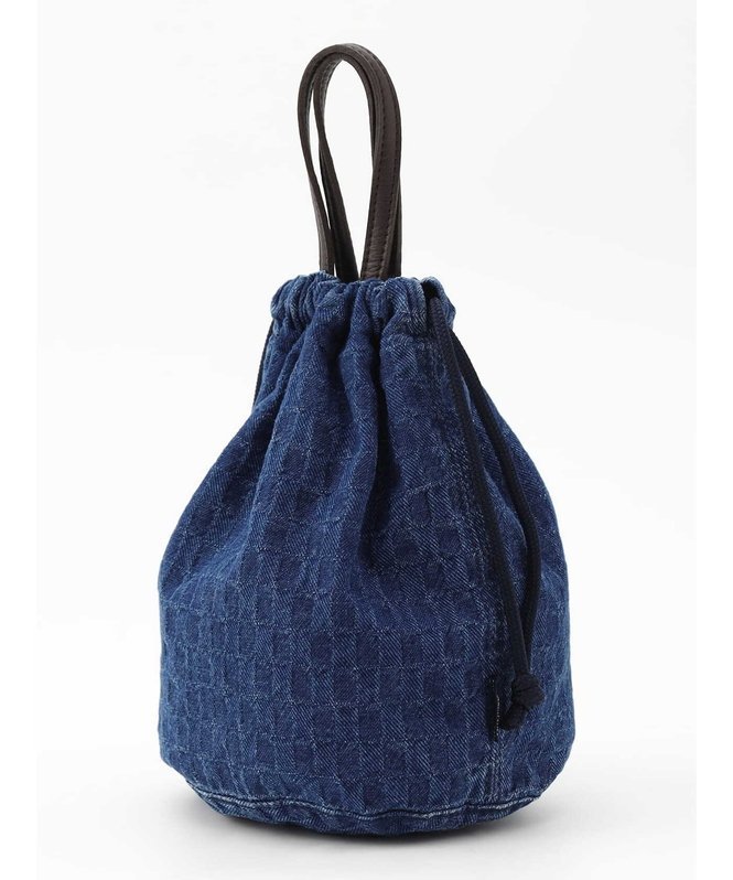 Aquascutum MEN Denim Jacquard Reversible Drawstring Bag アクアスキュータム バッグ その他のバッグ ブルー【送料無料】