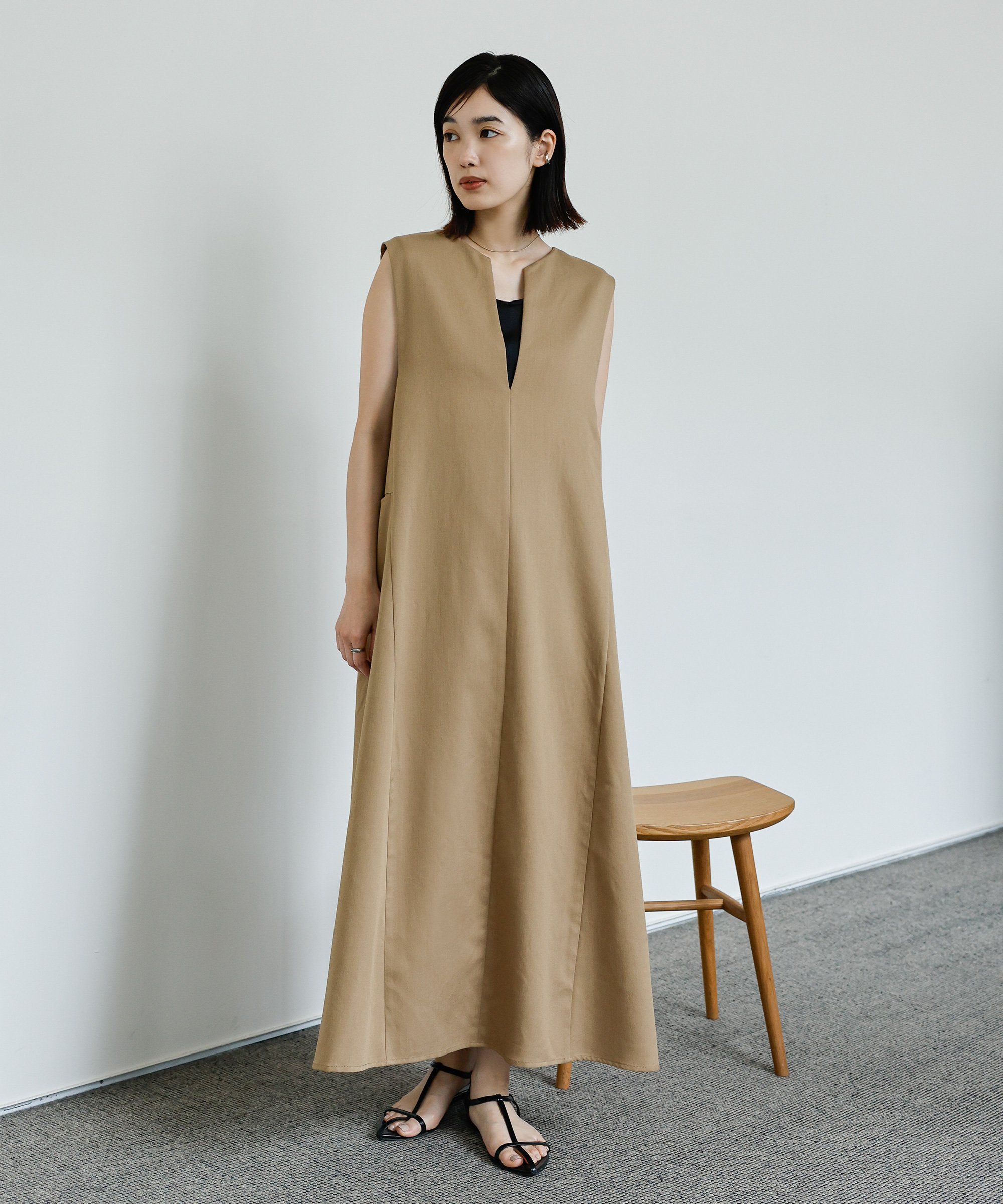 SELECT MOCA Key Neck Long One-piece セレクトモカ ワンピース・ドレス ジャンパースカート