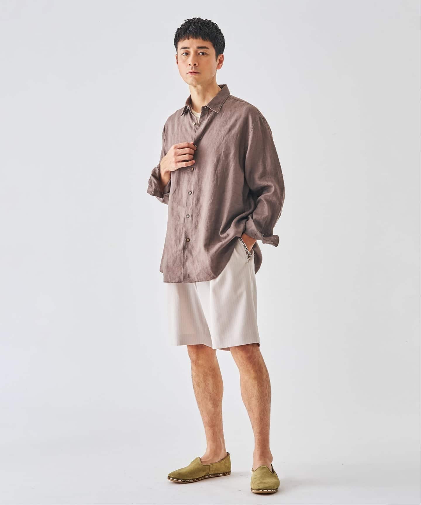 ストライプ サイド アジャスト ショーツ エディフィス パンツ その他のパンツ ネイビー ベージュ