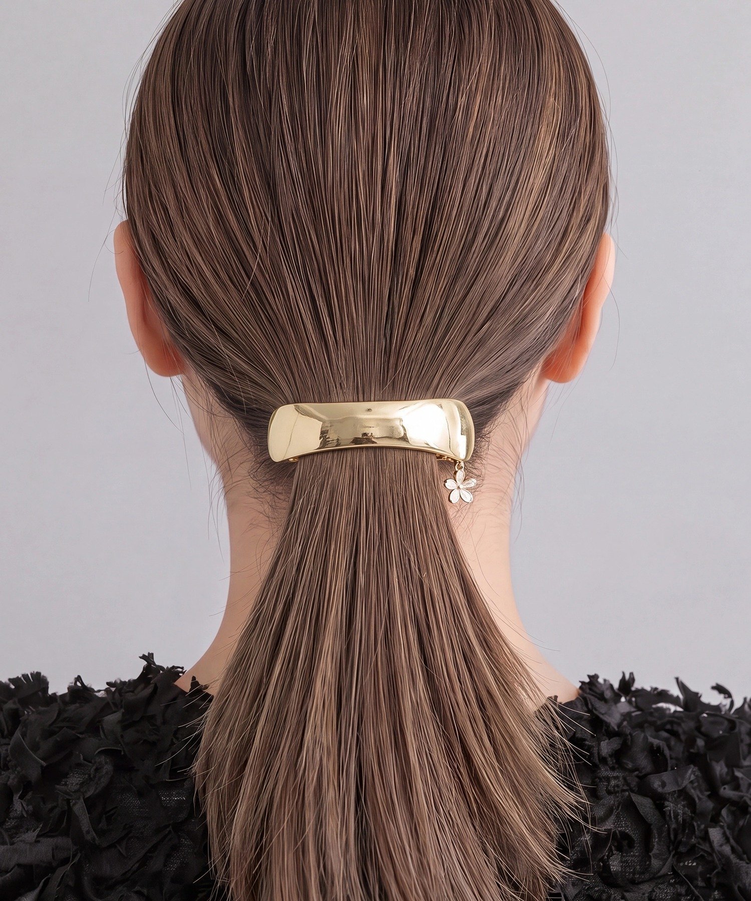 【SALE／30%OFF】SETUP7 SETUP7/バレッタ ニッケルフリー メタル プレート フラワー チャーム OSWY セットアップセブン ヘアアクセサリー バレッタ・ヘアクリップ・ヘアピン