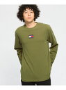 TOMMY JEANS (M)TOMMY HILFIGER(トミーヒルフィガー) フラッグロゴロングスリーブTシャツ トミーヒルフィガー トップス カットソー・Tシャツ グリーン ブラック ホワイト【送料無料】