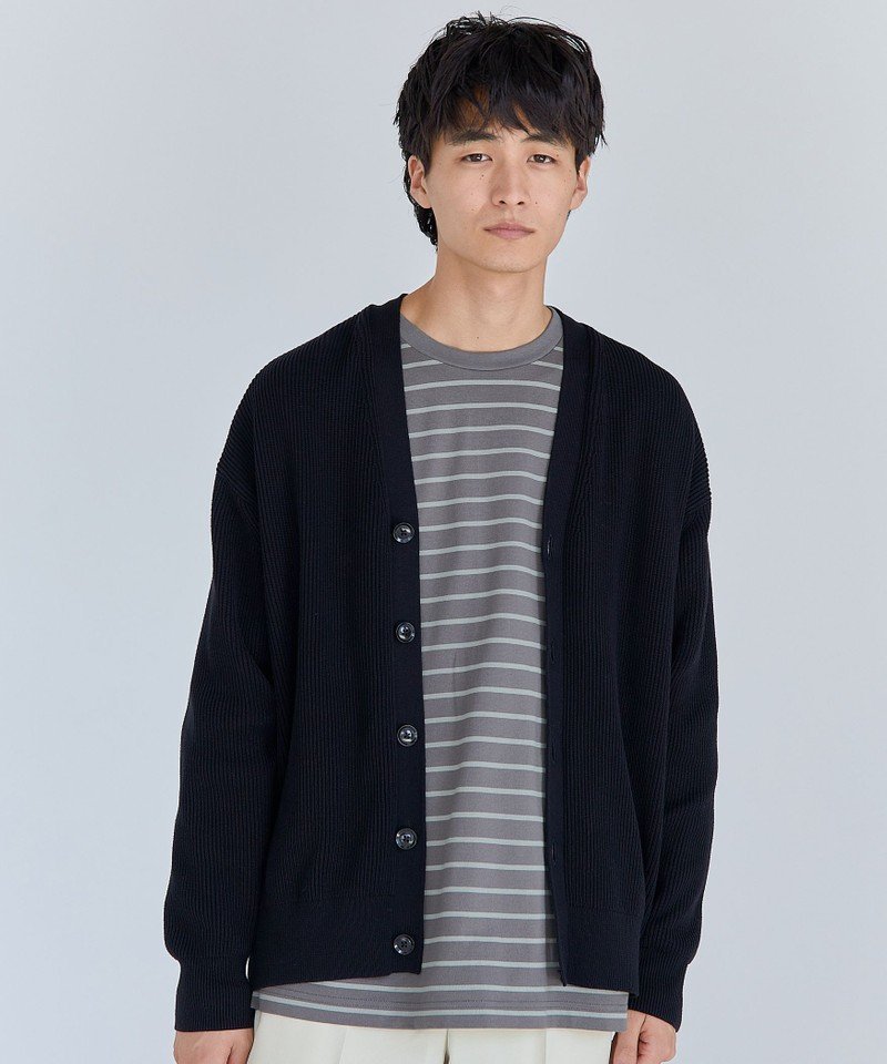 UNITED ARROWS green label relaxing クリアコットン アゼ Vネック