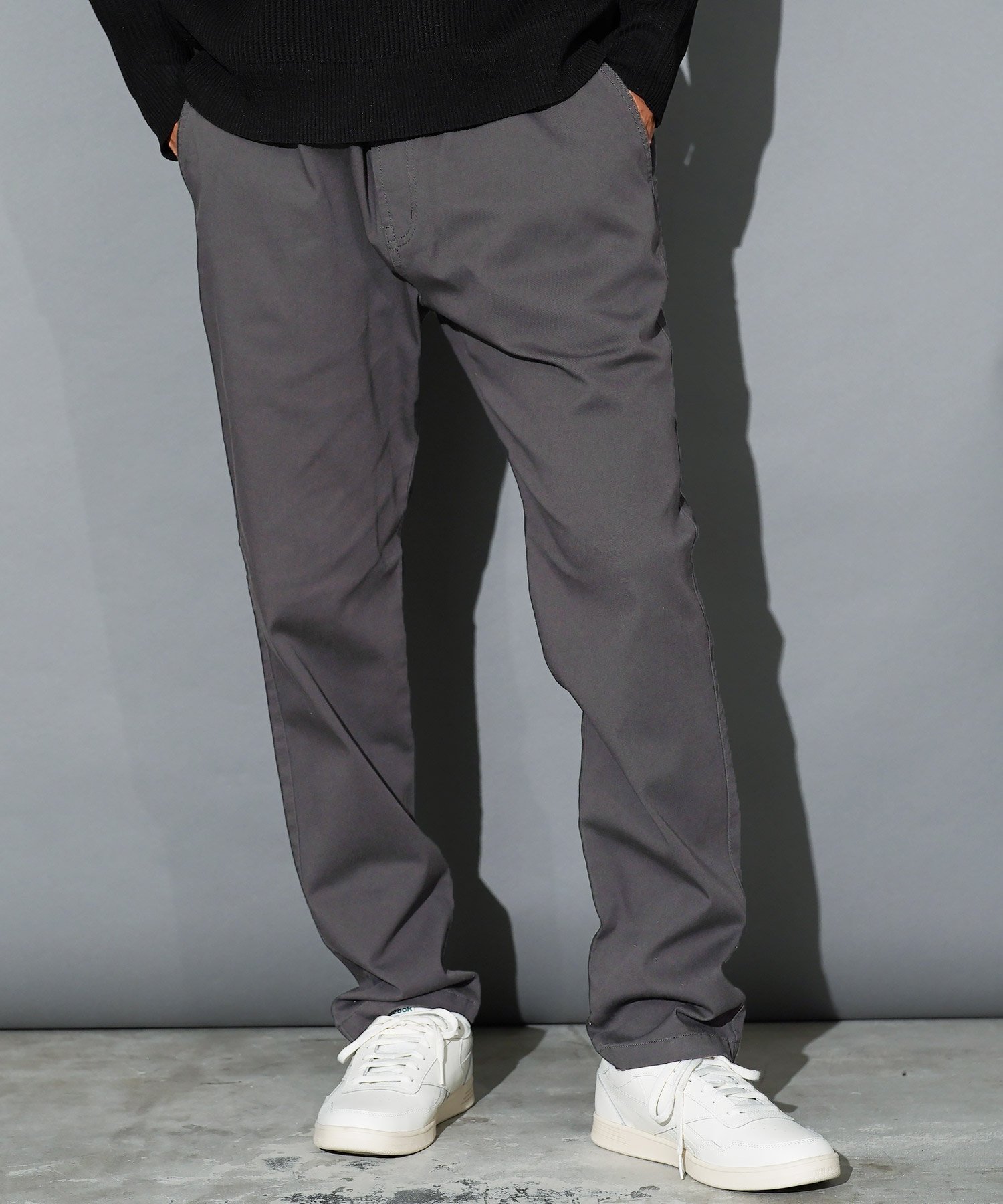JIGGYS SHOP SELECT Stretch Tapered Easy Pants Men's Chino Pants - Black, Gray, Beige [Free Shipping]