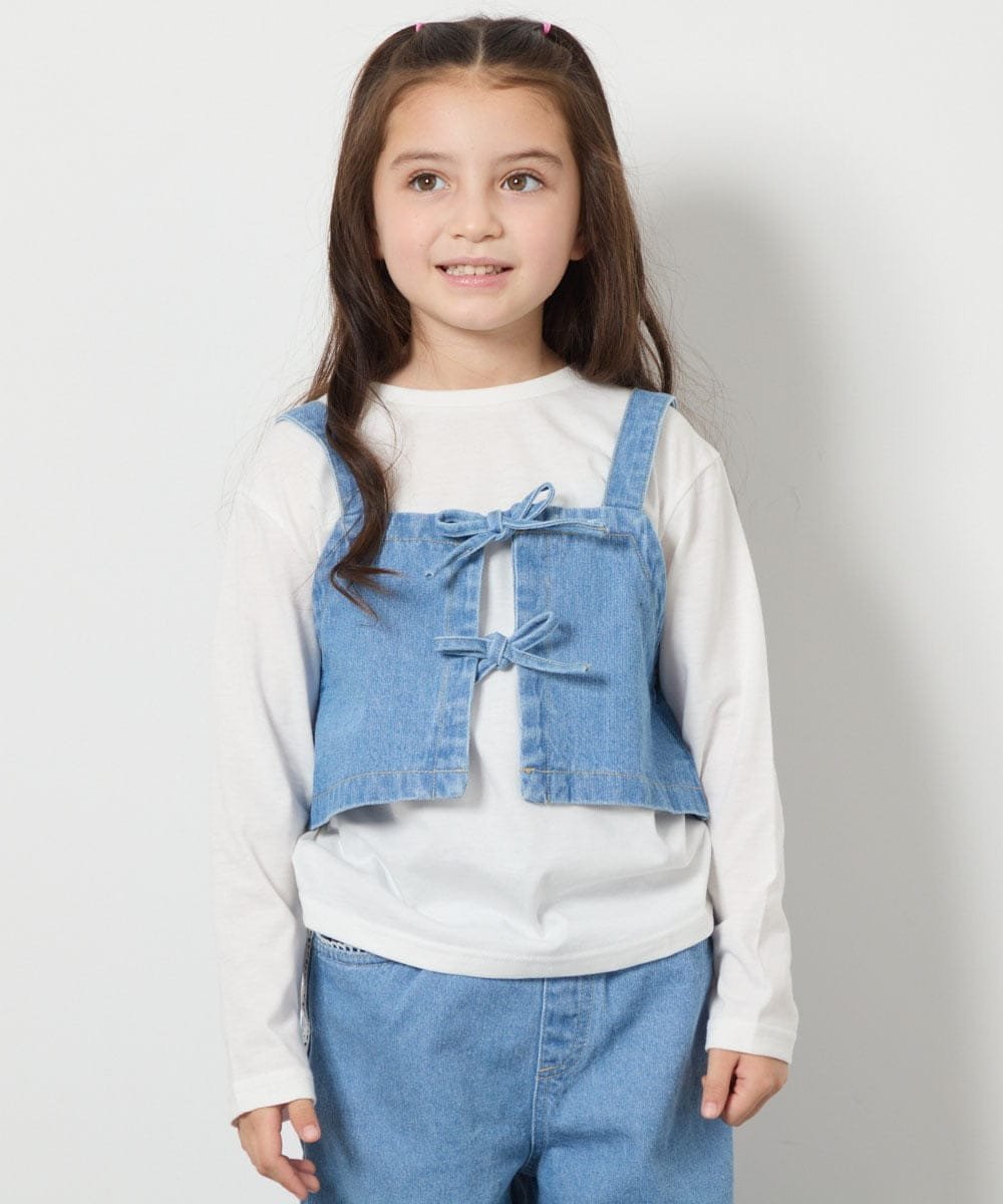 【SALE／30%OFF】a.v.v [120-130]デニムビスチェセット アー・ヴェ・ヴェ トップス カットソー・Tシャツ