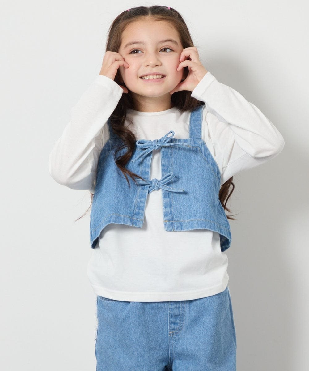 【SALE／30%OFF】a.v.v [120-130]デニムビスチェセット アー・ヴェ・ヴェ トップス カットソー・Tシャツ