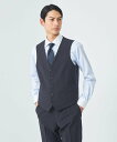 UNITED ARROWS green label relaxing A+ TWPU トロピカル無地 スリム 5B スーツベスト -ウォッシャブル- ユナイテッ...