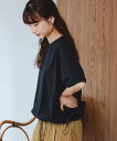 【SALE/30%OFF】BEAMS HEART WOMEN 【洗濯機洗い可】異素材 ドロスト プルオーバー 25SS 半袖 トップス ドローコード ビームス ハート トップス カットソー・Tシャツ グリーン ブラック ホワイト