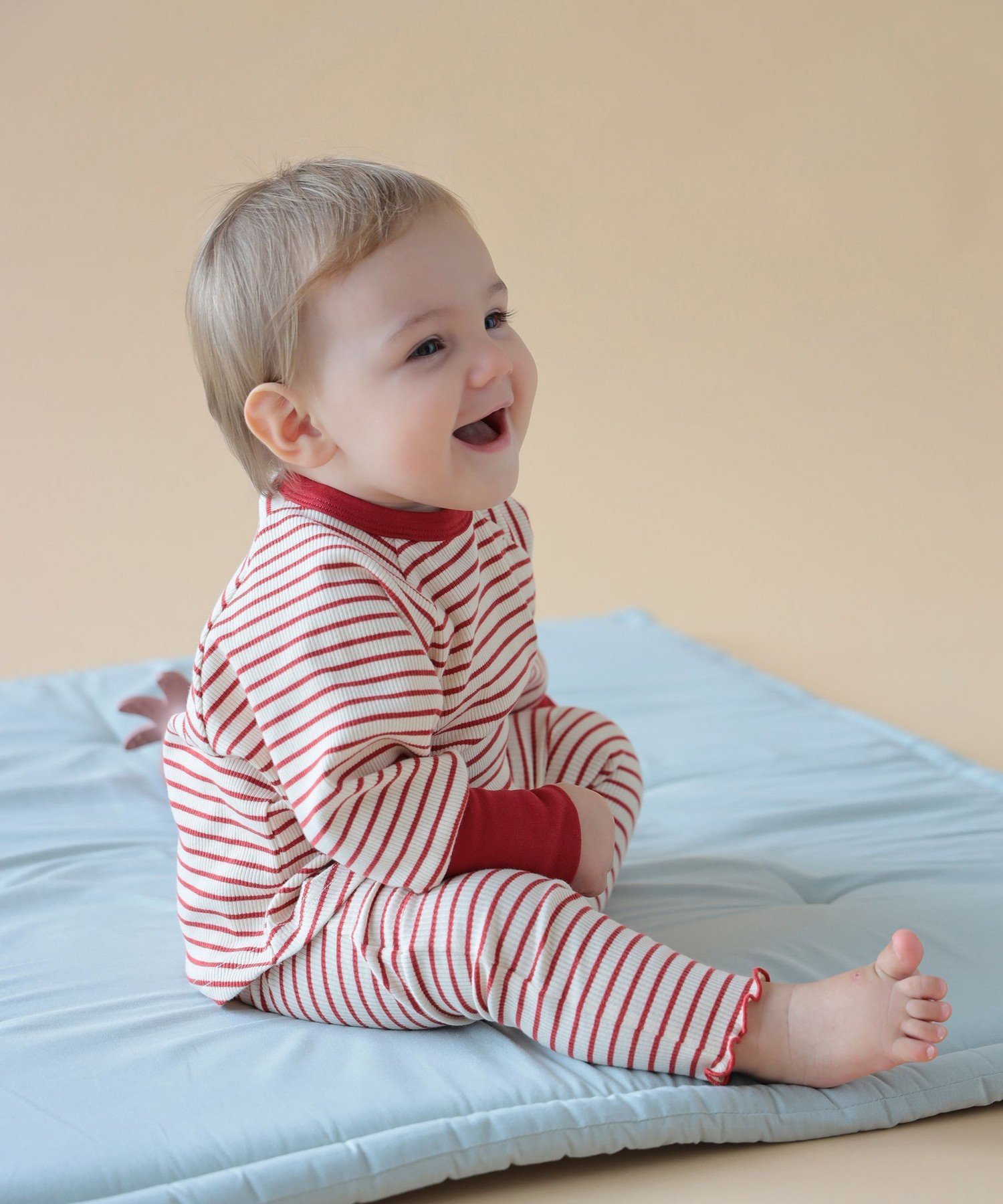 こども ビームス 【期間限定+20％ポイントバック】ベビー テレコ ラグラン Tシャツ 25AW(60~90cm) コドモ ビームス トップス カットソー・Tシャツ レッド グリーン【送料無料】