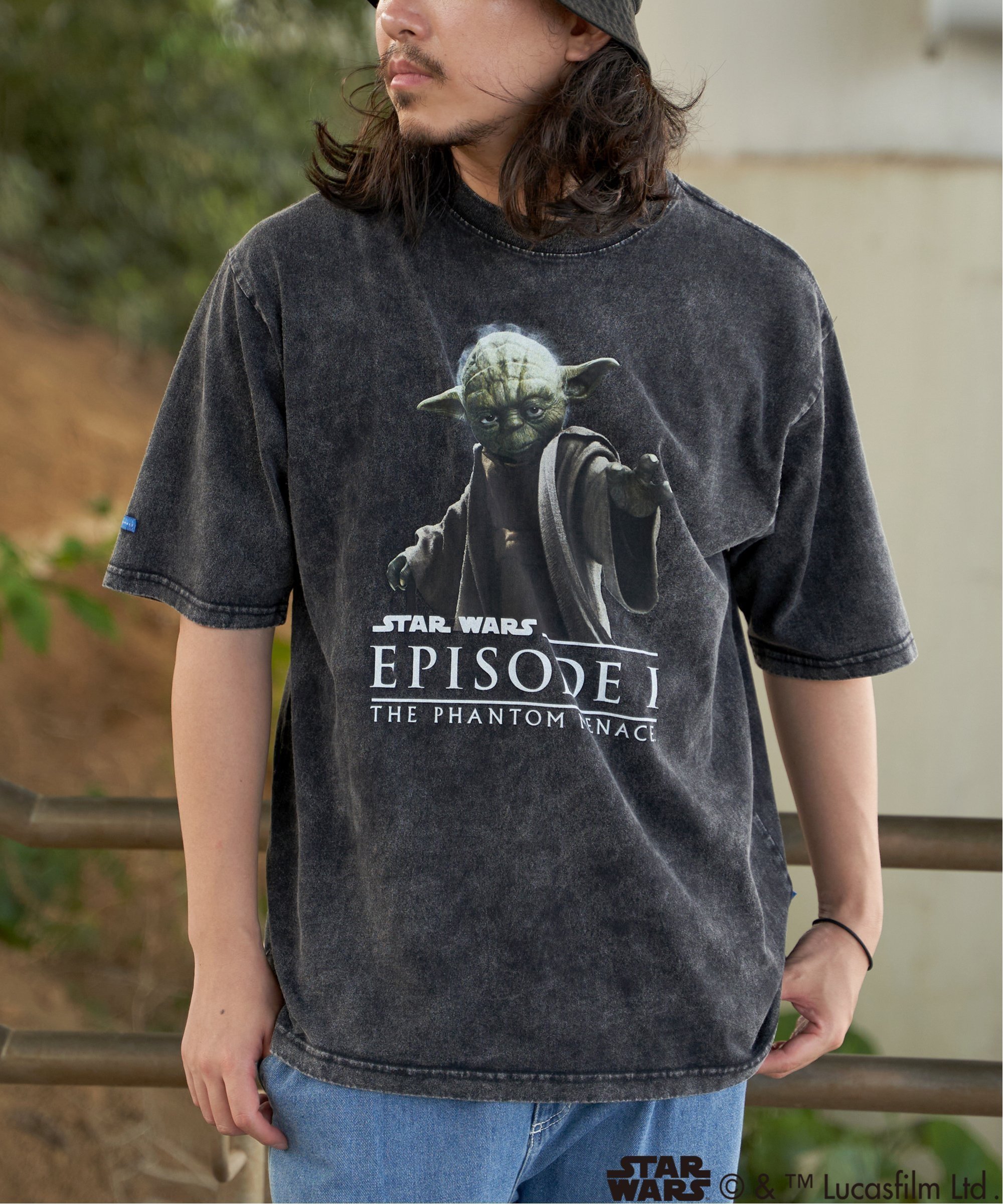 VENCE share style MENs STAR WARS スターウォーズ エピソード1 フェイスTシャツ ヴァンス エクスチェンジ トップス カットソー・Tシャツ ブラック