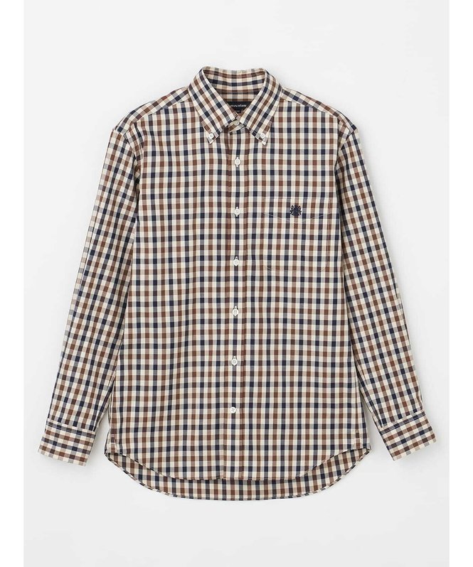 樂天商城 - Aquascutum MEN クラブチェックシャツ アクアスキュータム トップス シャツ・ブラウス ネイビー【送料無料】