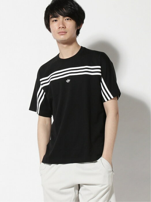 【SALE／30%OFF】adidas Originals (M)3STRIPE SS TEE アディダス カットソー Tシャツ ブラック ホワイト