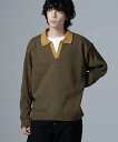 【SALE/40%OFF】NANO universe WEB限定/バイカラースキッパーニット ナノユニバース トップス ニット ネイビー カーキグリーン ブラウ...