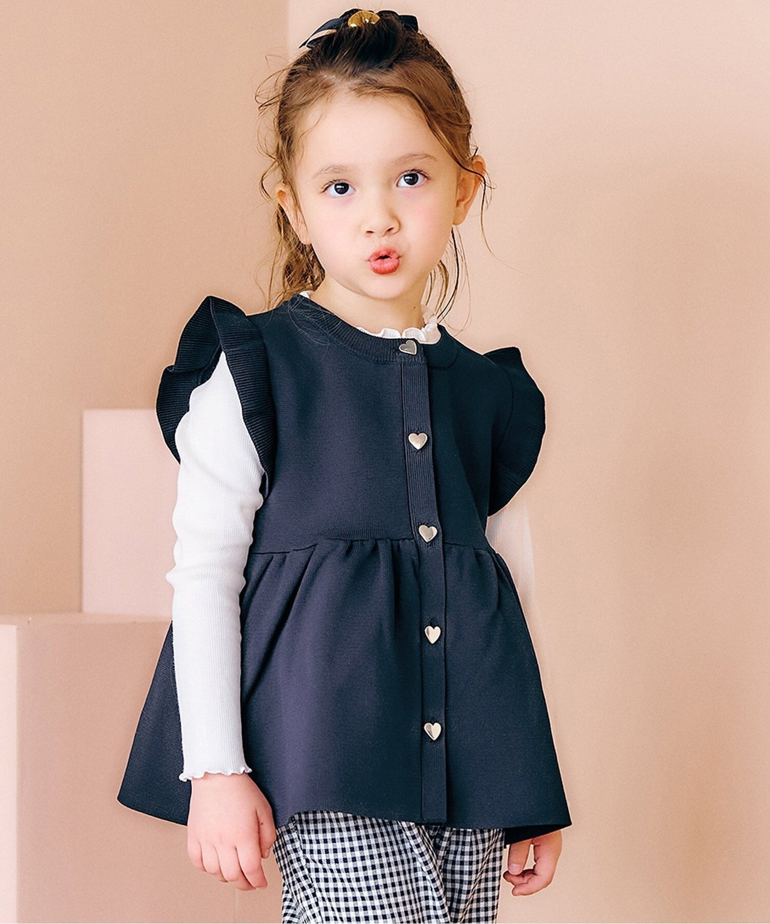 【SALE／30%OFF】apres les cours ペプラムフリルニットベスト エフオーオンライン...