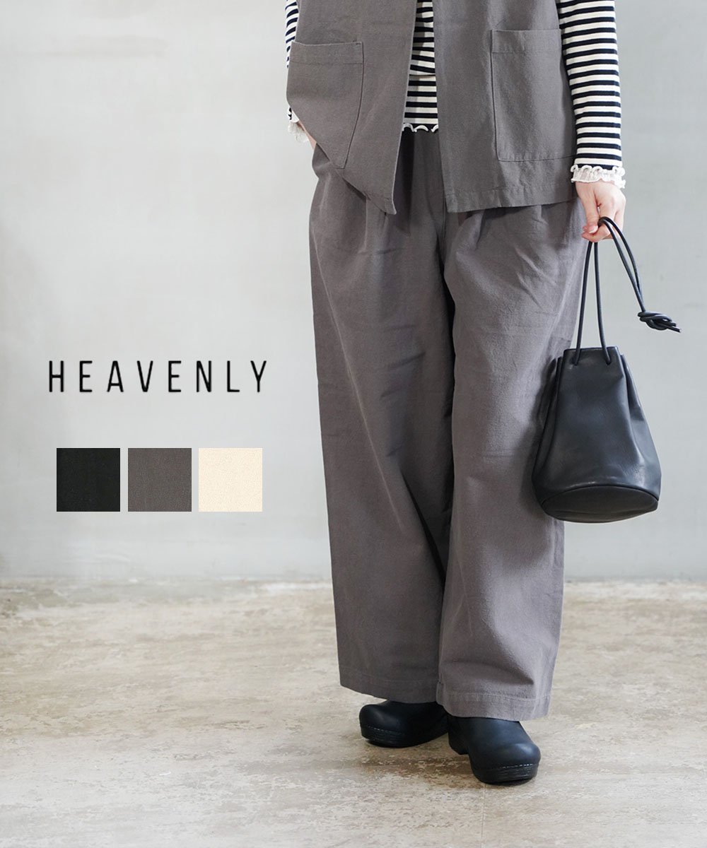 HEAVENLY ヘブンリー C/L キャンバスワイドストレートパンツ ブルーコムブルー パンツ その他のパンツ ブラック グレー