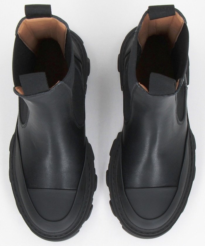 GANNI Mid Chelsea Boot Black Stitch フリークスストア シューズ・靴 ブーツ ブラック【送料無料】