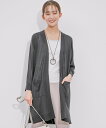 【SALE/28%OFF】JAYRO UVカット麻混ロングトッパーカーディガン ジャイロ トップス カーディガン レッド ブルー ブラック ネイビー グリーン ...