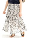 【SALE/50%OFF】子供服 Bee プリーツスカート 総柄 ギャザー ロング丈 子供服 キッズ 女の子 Bee カンコクコドモフク ビー スカート その他のスカート ブラック ベージュ