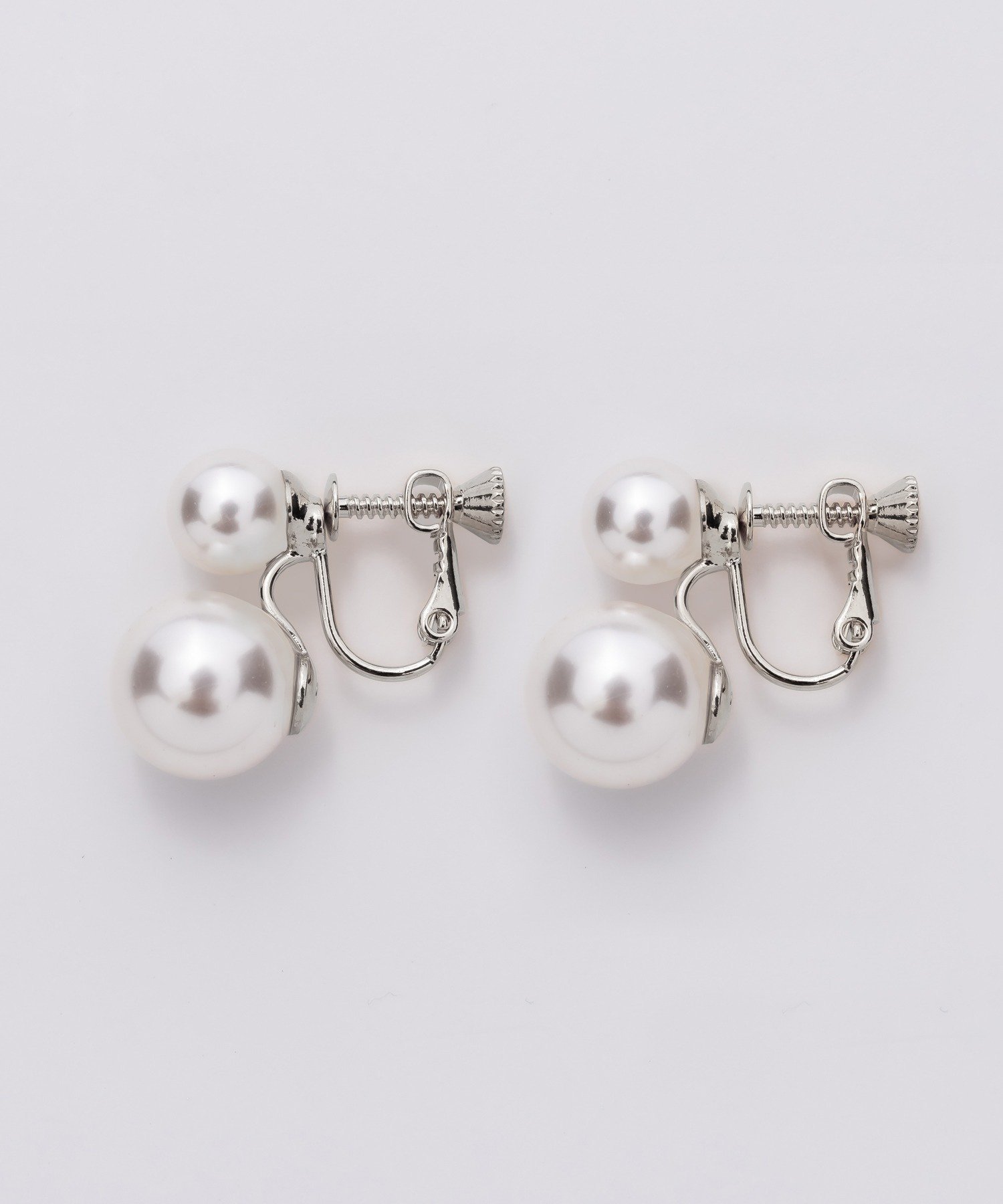 【SALE／48%OFF】ciite' 2連パールイヤリング (両耳用) シーテ アクセサリー・腕時計 イヤリング・イヤーカフ ホワイト