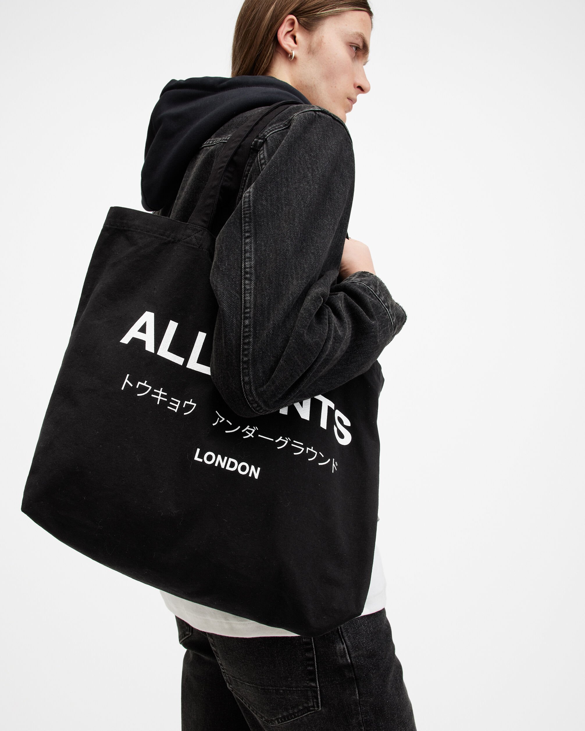 ALLSAINTS (M)UNDERGROUND TOTE オールセインツ バッグ トートバッグ ブラック【送料無料】