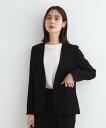 【SALE/50%OFF】INDIVI 【洗える/定番スーツ】ストレッチノーカラージャケット インディヴィ スーツ・フォーマル セットアップスーツ ネイビー ブ...