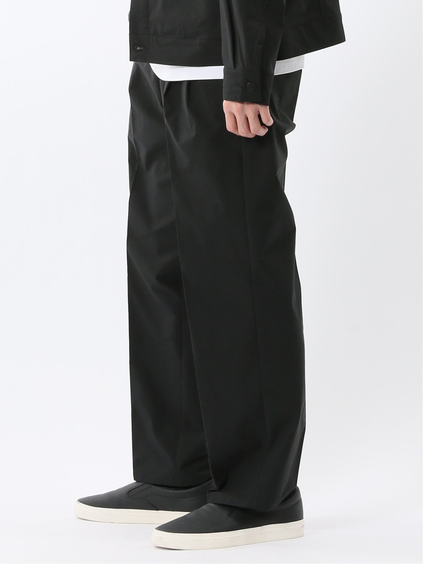 撥水ストレッチ ワイドテーパードパンツ(セットアップ可能) タカキュー パンツ その他のパンツ