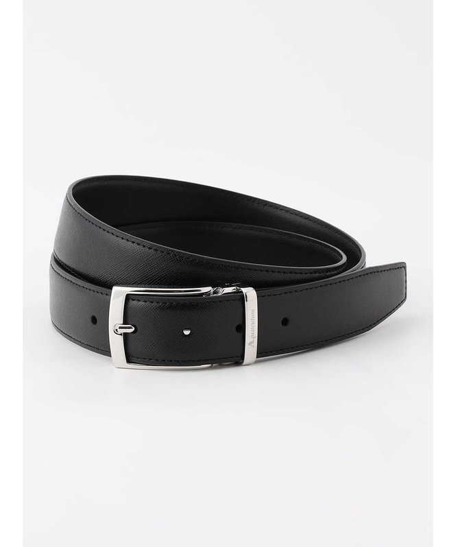 Aquascutum MEN サフィアーノ ベルト アクアスキュータム ファッション雑貨 ベルト ブラック【送料無料】