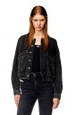 【SALE／40 OFF】DIESEL レディース デニム スリム ボンバー ジャケット ブラック ディーゼル ジャケット アウター デニムジャケット ブラック【送料無料】