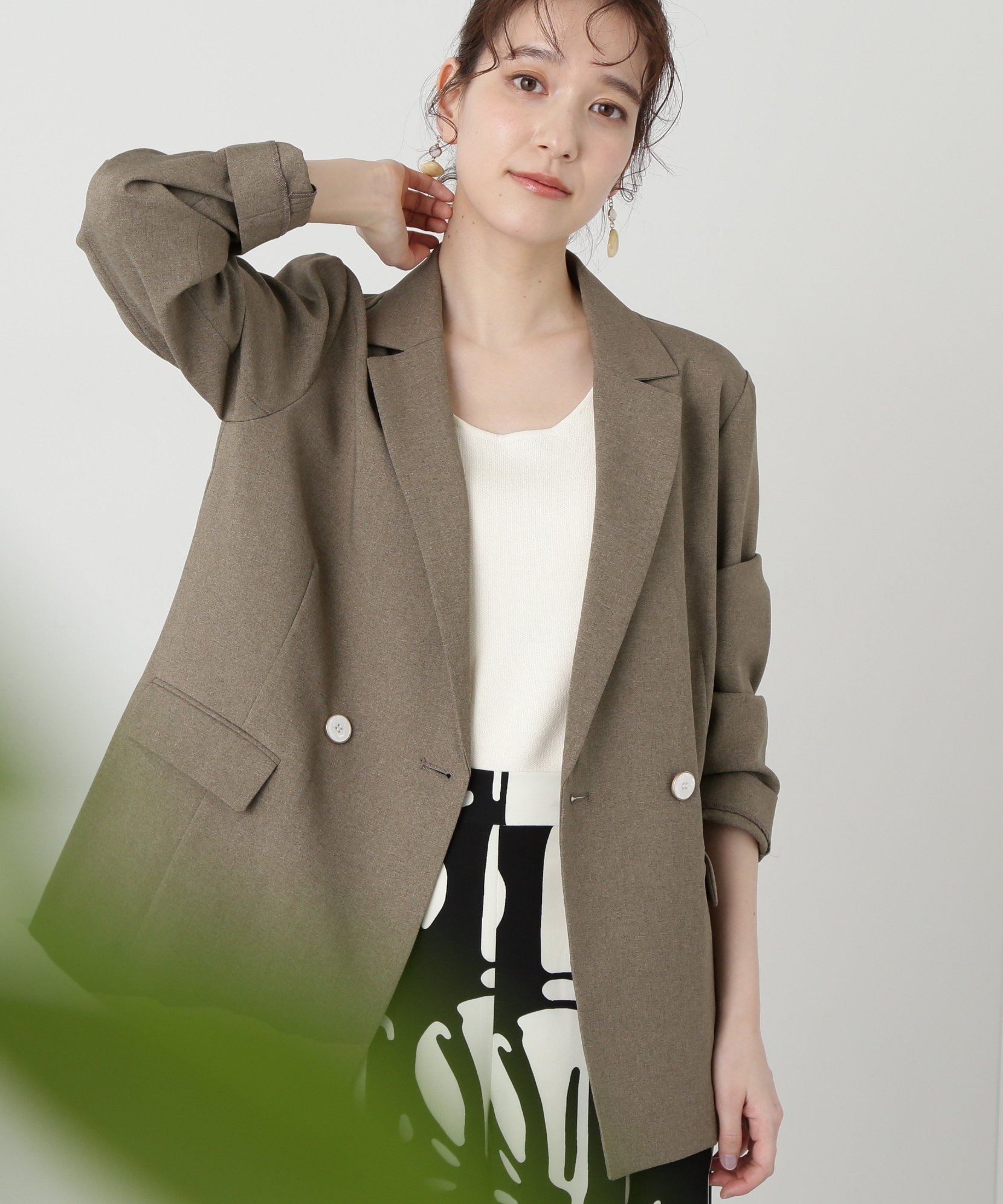 ナチュラルビューティーベーシック ジャケット レディース N. Natural Beauty Basic マットウースストレッチコンパクトジャケット《S Size Line》 エヌ ナチュラルビューティーベーシック* ジャケット・アウター テーラードジャケット・ブレザー ベージュ ネイビー【送料無料】